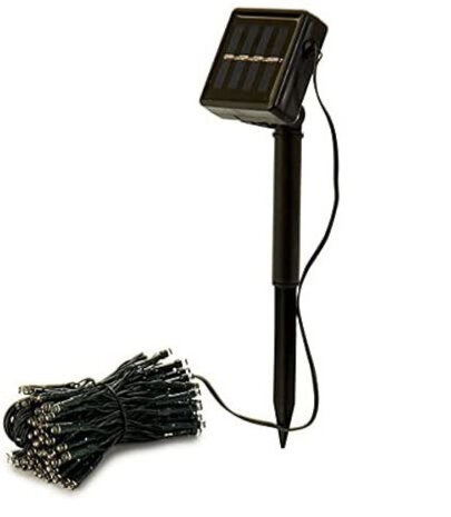 sfeerverlichting solar 100 leds zwart 2-delig