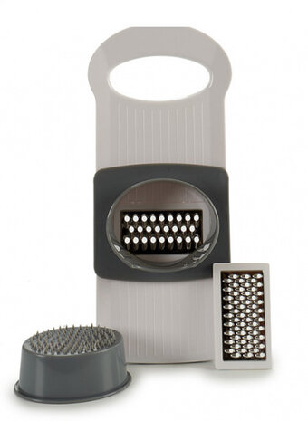 rasp 29 x 6 x 13 cm staal grijs/wit 2-delig