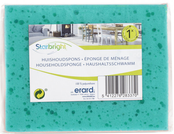 huishoudspons 15 x 12 cm polyurethaan groen
