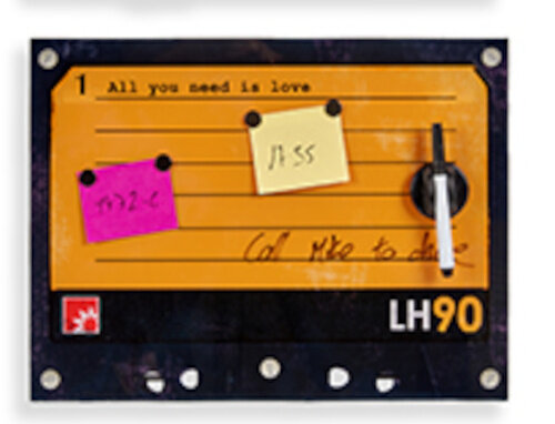 magneetbord LH90 18,8 x 18,8 cm oranje 6-delig