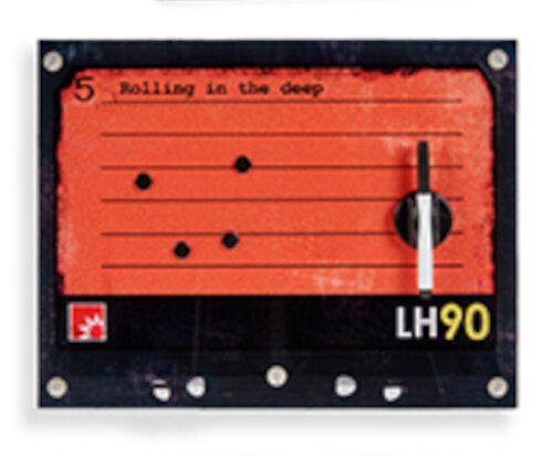 magneetbord LH90 18,8 x 18,8 cm rood 6-delig