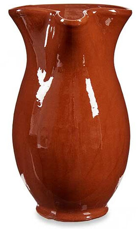 schenkkan vuurvast 1 liter 19 cm klei terracotta