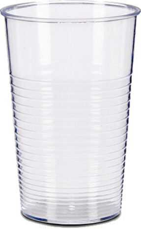 drinkbeker hard 8 x 15 cm transparant 3 stuks