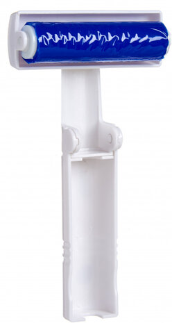 kledingroller 2,5 x 9 x 16 cm wit/blauw