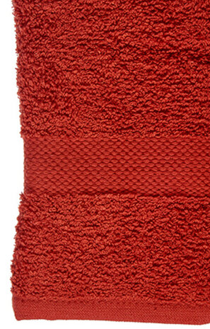 handdoek 50 x 90 cm katoen rood