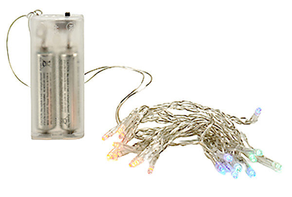 lichtsnoer led 20 lampjes transparant/wit