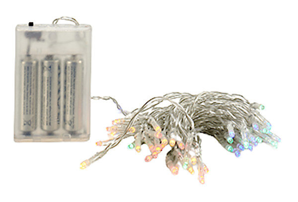 lichtsnoer led 50 lampjes transparant/wit