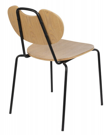 eetkamerstoel Aspen 46 x 56 cm hout/staal naturel