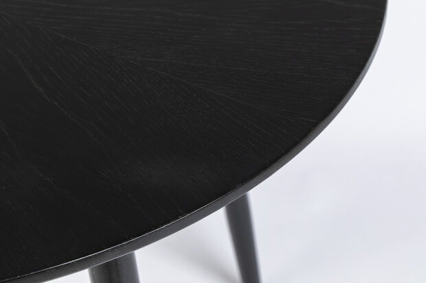 eettafel Fabio 100 cm hout zwart
