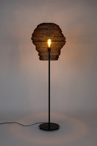 vloerlamp Lena 154 cm E27 40W staal zwart