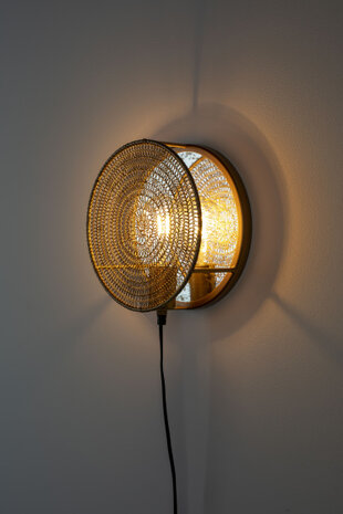 wandlamp Lea 25,5 cm E27 staal naturel