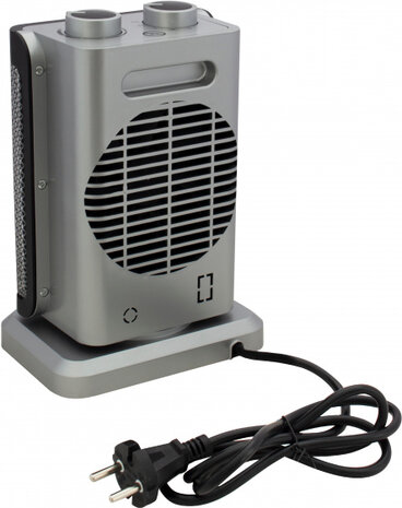 keramische kachel Mauna 1500W 16 x 12 cm ABS zilver