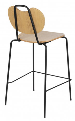 barkruk Aspen 51 x 94 cm hout/staal naturel