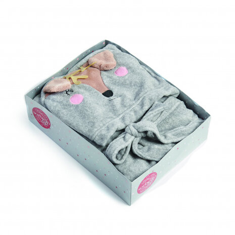 badjas Navidad dames polyester grijs maat L/XL