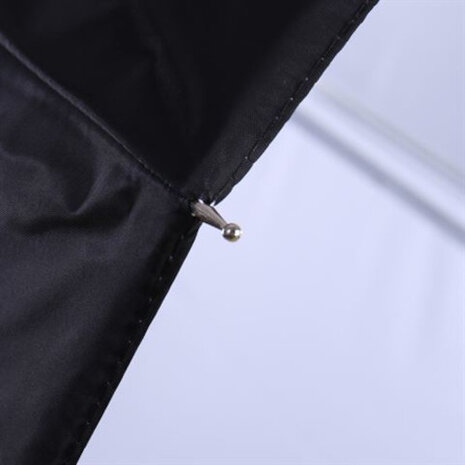 flitsparaplu UR-60WB 152 cm folie wit/zwart