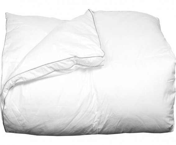 dekbed Daunfill enkel 240 x 220 cm parcel katoen wit