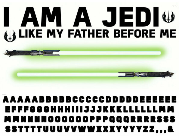 muursticker Star Wars glow-in-the-dark vinyl 117-delig