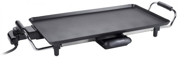 bakplaat 2000 W 46 x 26 cm staal zwart