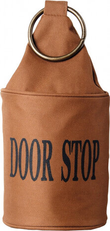 deurstopper 13 x 28,5 cm canvas/zand bruin