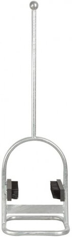 schoenenborstel met schraper 79 cm staal zilver