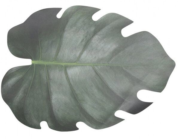 placemats Blad papier 46 x 33 cm groen 10 stuks