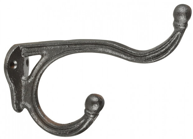 kapstokhaak industrieel 16,8 cm gietijzer zwart