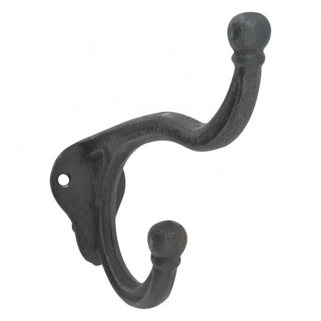 kapstokhaak industrieel 16,8 cm gietijzer zwart
