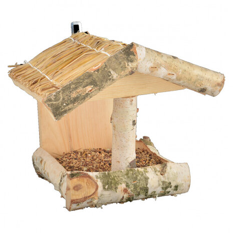 voerderhuis vogels 24,5 cm hout bruin