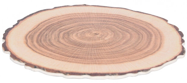 onderzetter Boomstam 10 cm karton bruin 10 stuks