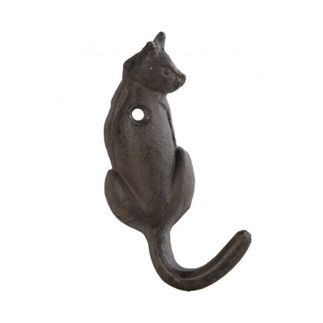 kapstokhaak kattenstaart gietijzer zwart 2 stuks