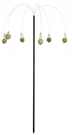 voederhanger palm 137,5 x 2,2 cm staal zwart