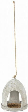 voederhuis vogels 21,9 cm resin grijs