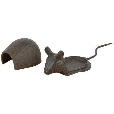 opbergdoos sleutel muis 18 cm gietijzer bruin