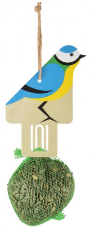 vogelhanger pitten 19,5 cm polypropyleen blauw