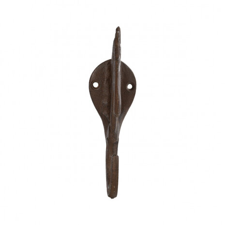 kapstokhaak paard 19,9 cm gietijzer bruin