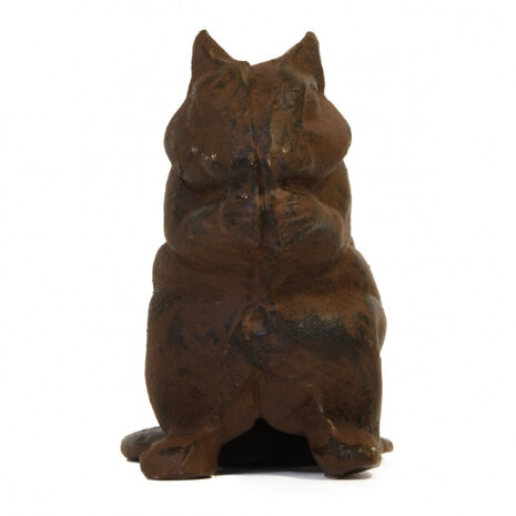 deurstopper eekhoorn 18 cm gietijzer bruin