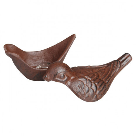 sleuteldoosje vogel 15,6 cm gietijzer bruin