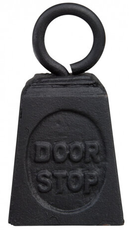 deurstopper gewicht 12,8 cm gietijzer zwart