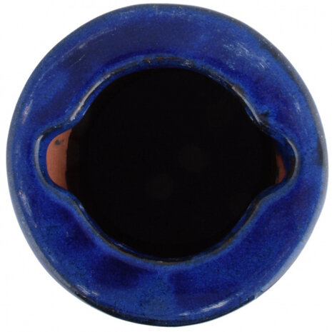 vogelbad op voet 42 x 47 cm keramiek blauw