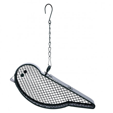 vogelvoederhanger vogel 20,3 cm staal zwart