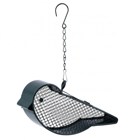 vogelvoederhanger vogel 20,3 cm staal zwart