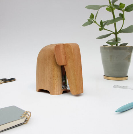 nietmachine Olifant 15 x 13,2 cm hout naturel