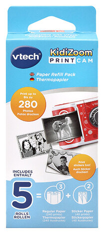 navulling KidiZoom printcam junior papier wit 5-delig