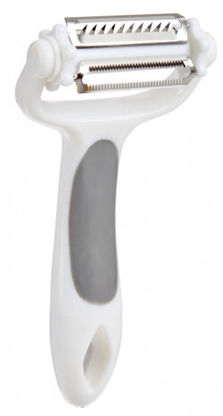 3-in-1 dunschiller 15 x 7,5 x 3 cm staal wit/lichtgrijs