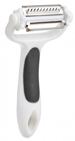 3-in-1 dunschiller 15 x 7,5 x 3 cm staal wit/grijs