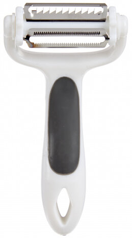 3-in-1 dunschiller 15 x 7,5 x 3 cm staal wit/grijs