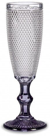 wijnglas 185 ml glas transparant/antraciet