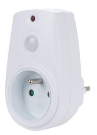 tussenstekker schemerschakelaar 9,5 cm 280W wit