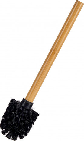 toiletborstel 8 x 35,5 cm bamboe naturel/zwart