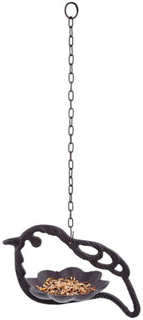 vogelvoederhanger 21 x 18 cm gietijzer zwart